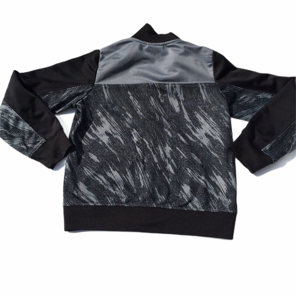 Nike Kids Full Zip Jacket Black Gray Size 5 - Picture 2 of 4